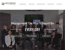 Tablet Screenshot of greenbrierseniorliving.com